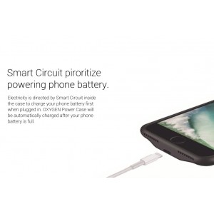 【革命性設計】OXYGEN 超薄充電手機保護殼 - 4.7" 玫瑰金色 (iPhone 5s - 8適用)